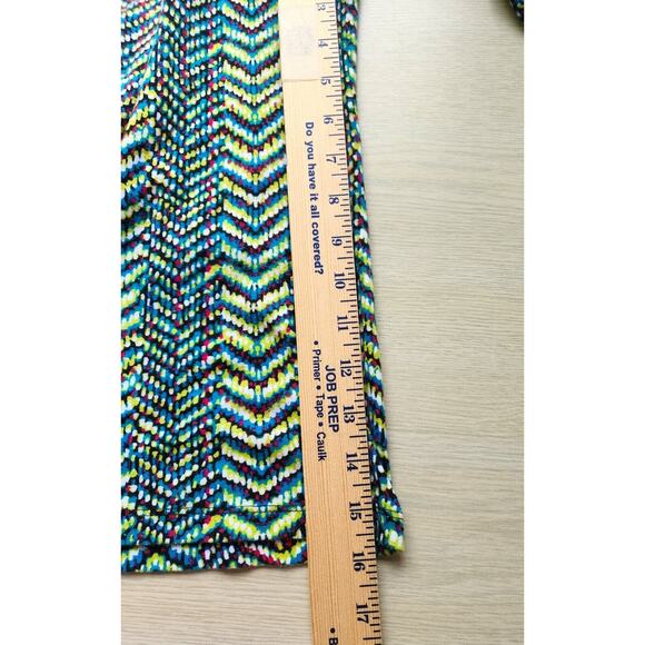 TOP/BLOUSE-JONES NEW YORK-Multi Color Chevron Pattern-Long Sleeve-Cotton-P-L - Picture 10 of 11